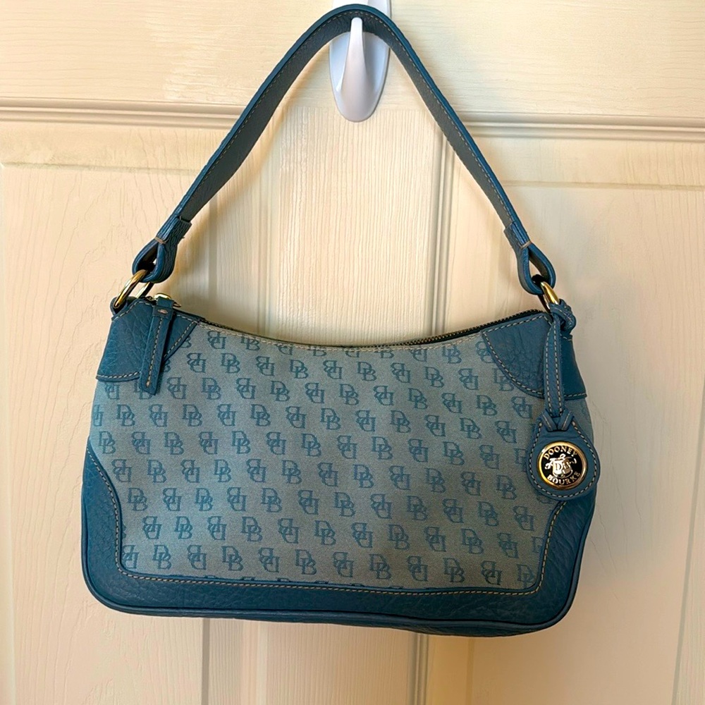 Dooney & Burke Canvas and Leather Shoulder Bag